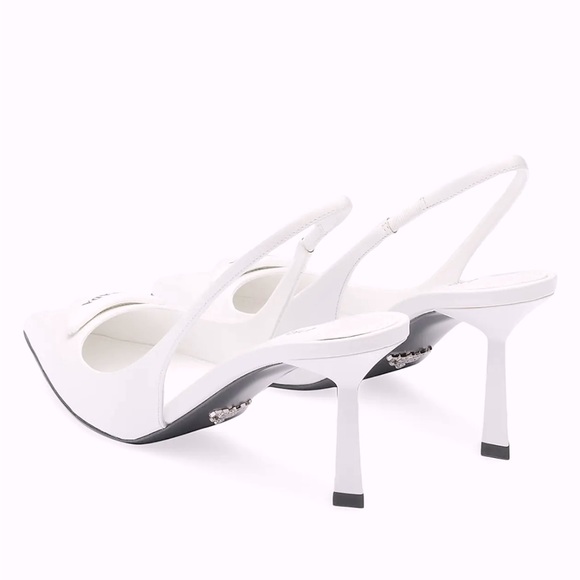 Prada Brushed 75MM Leather Slingback Pumps, Size 37, NIB - Picture 9 of 12